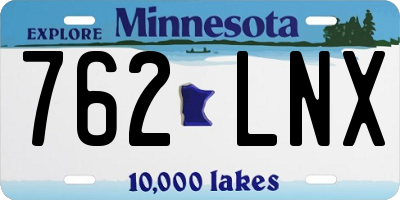 MN license plate 762LNX