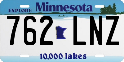 MN license plate 762LNZ
