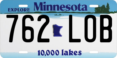 MN license plate 762LOB
