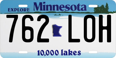 MN license plate 762LOH