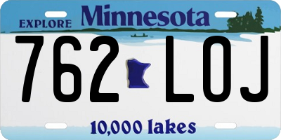 MN license plate 762LOJ