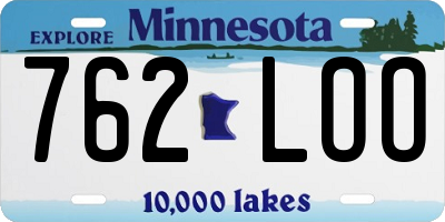 MN license plate 762LOO