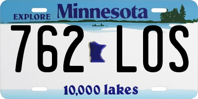 MN license plate 762LOS
