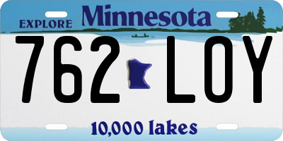 MN license plate 762LOY