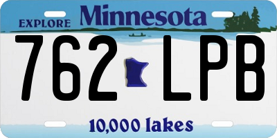 MN license plate 762LPB