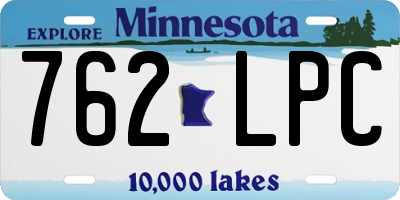 MN license plate 762LPC