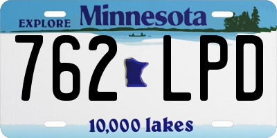 MN license plate 762LPD