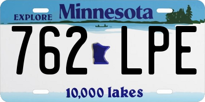 MN license plate 762LPE