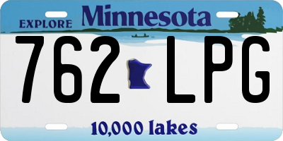MN license plate 762LPG
