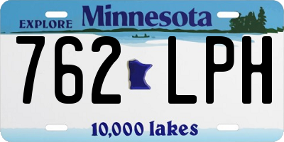 MN license plate 762LPH