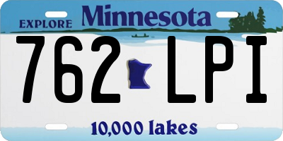 MN license plate 762LPI
