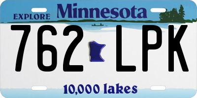 MN license plate 762LPK