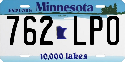 MN license plate 762LPO