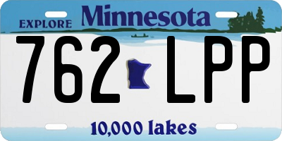 MN license plate 762LPP