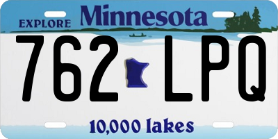 MN license plate 762LPQ