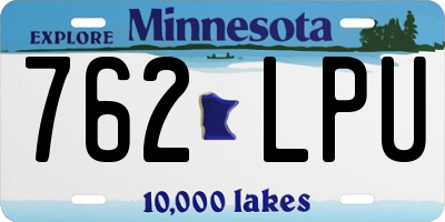 MN license plate 762LPU