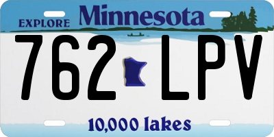 MN license plate 762LPV