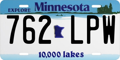 MN license plate 762LPW