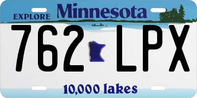 MN license plate 762LPX