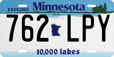 MN license plate 762LPY