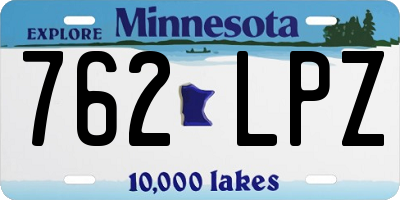 MN license plate 762LPZ