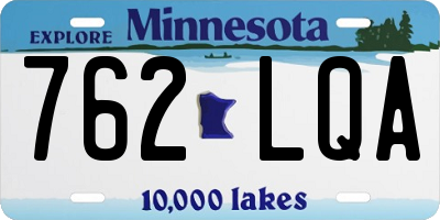 MN license plate 762LQA