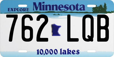 MN license plate 762LQB