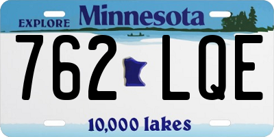 MN license plate 762LQE