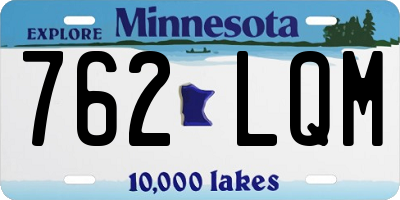 MN license plate 762LQM