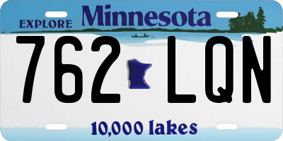 MN license plate 762LQN