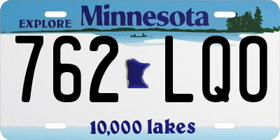 MN license plate 762LQO