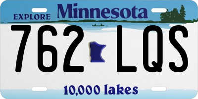 MN license plate 762LQS