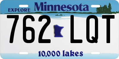 MN license plate 762LQT