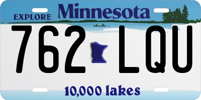 MN license plate 762LQU
