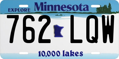 MN license plate 762LQW