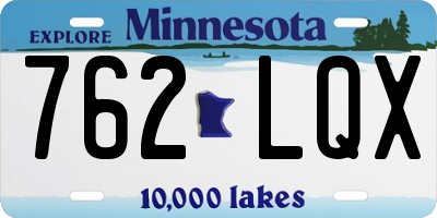 MN license plate 762LQX
