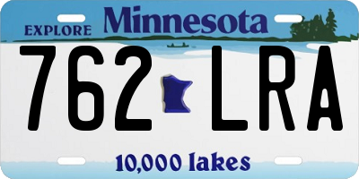 MN license plate 762LRA