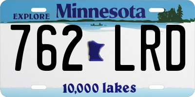MN license plate 762LRD