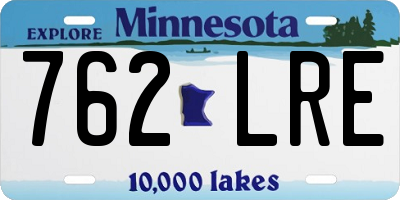 MN license plate 762LRE
