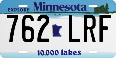 MN license plate 762LRF
