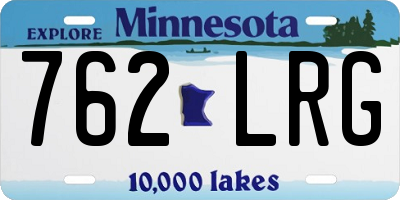 MN license plate 762LRG