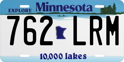 MN license plate 762LRM