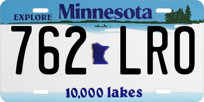 MN license plate 762LRO