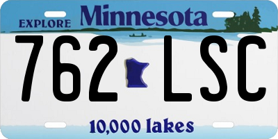 MN license plate 762LSC