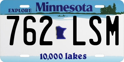 MN license plate 762LSM