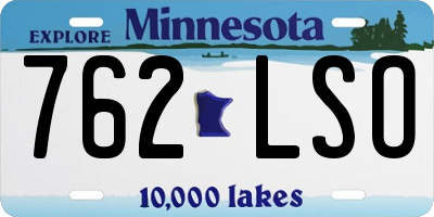 MN license plate 762LSO