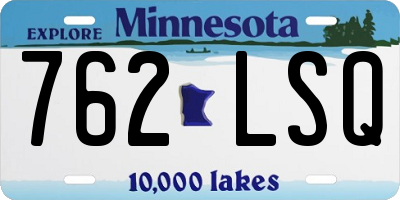 MN license plate 762LSQ