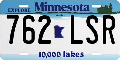 MN license plate 762LSR
