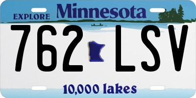 MN license plate 762LSV