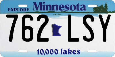 MN license plate 762LSY
